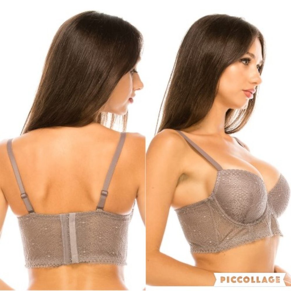Long Line Floral Lace Bra‎ w/Underwire
